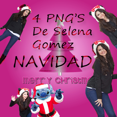 4 PNG'S DE SELENA GOMEZ EN NAVIDAD