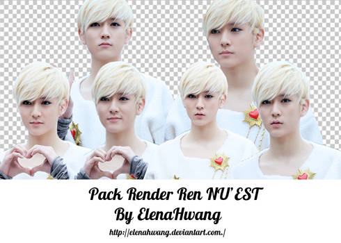 Pack Render Ren NU'EST By ElenaHwang