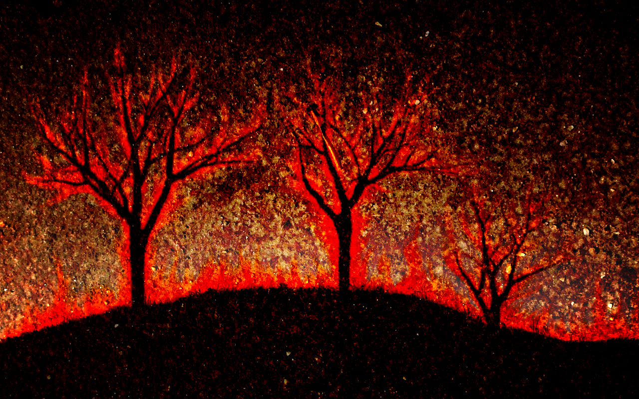 Burning Trees variation 1 by Emoryy on DeviantArt