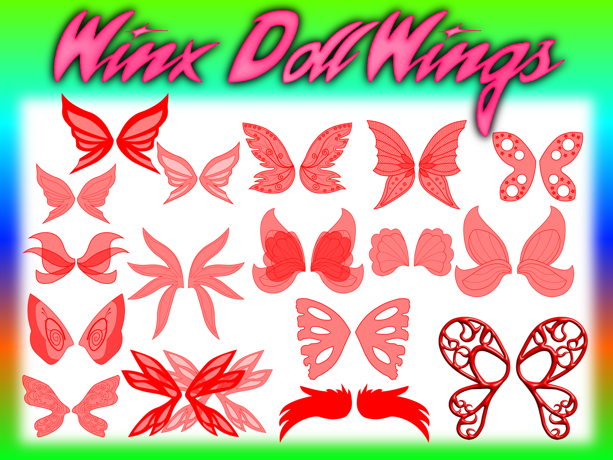 All Exclusive Winx Doll Wings by ananonimuscooker09 on DeviantArt