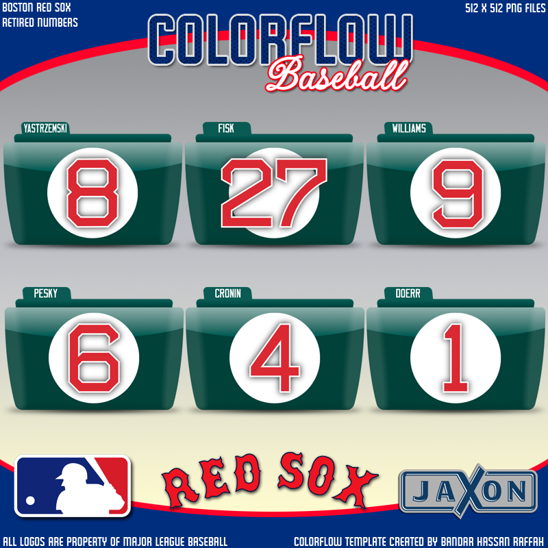 Colorflow Red Sox Numbers by JayJaxon on DeviantArt