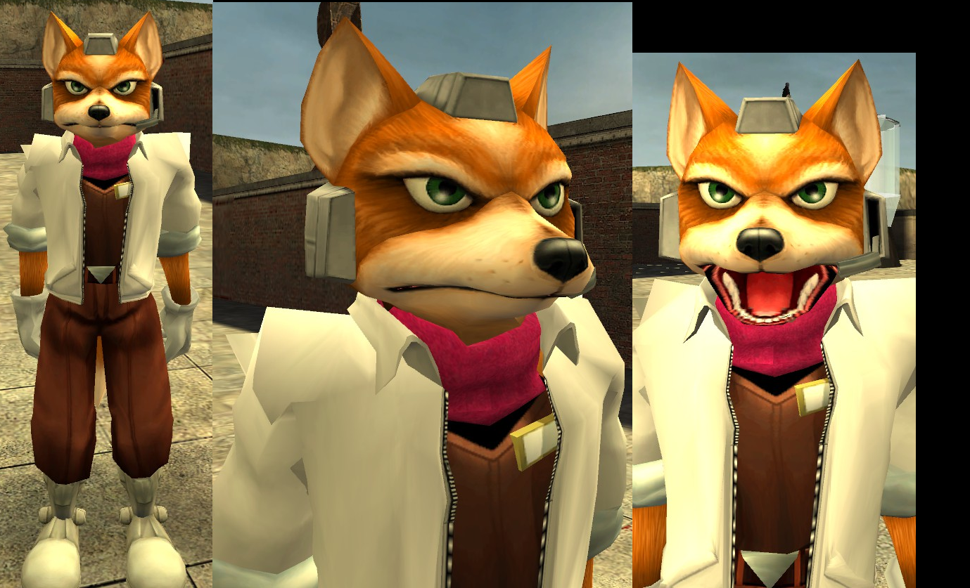 GMod - Classic Fox McCloud Model by GamezillarRespawn on DeviantArt, image size:1379x837