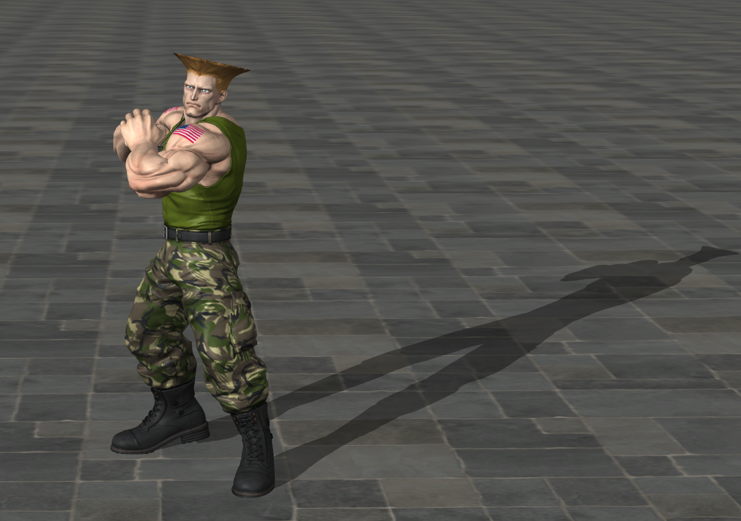 Guile in Super Street Fighter 3d model - CadNav