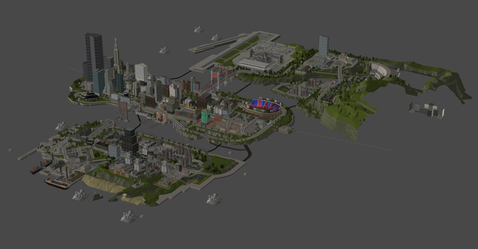 Grand Theft Auto V - 3D map 