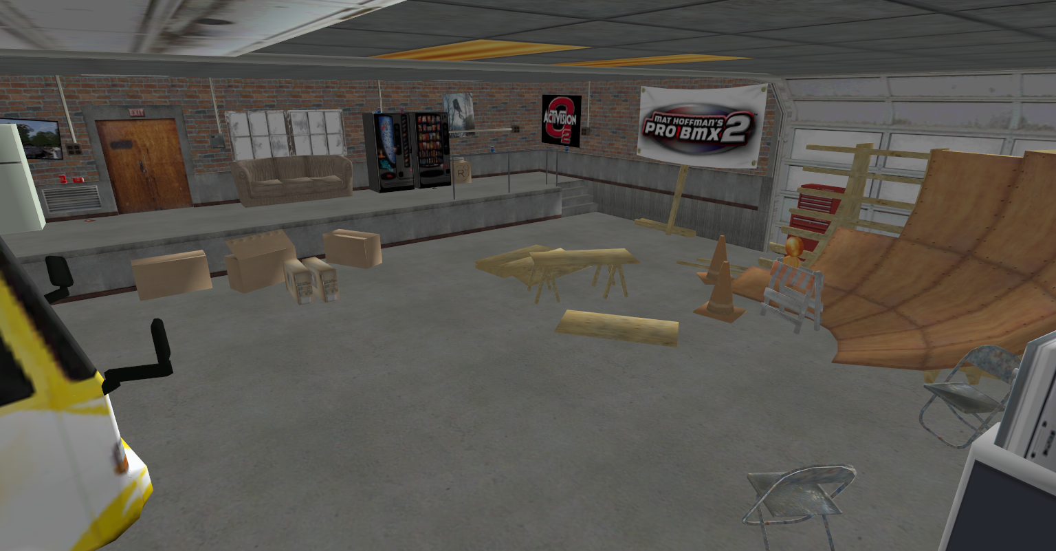 Mat Hoffman's Pro BMX 2 Garage in the main menu by Quake332 on DeviantArt