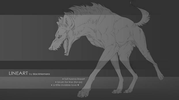 Hyena lineart base + brush for line