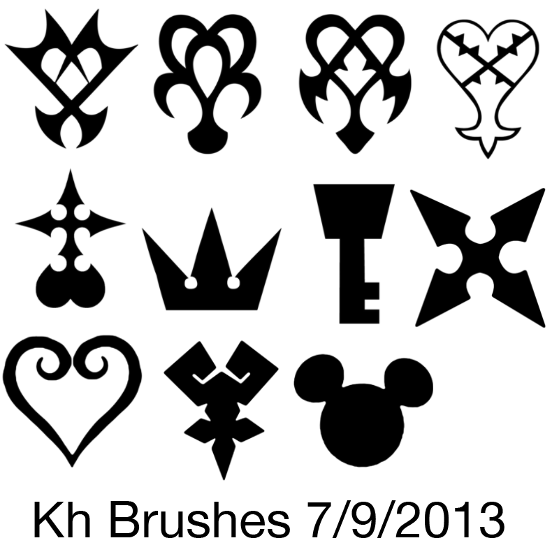 Kingdom Hearts Symbol Brushes By Shuzzy On Deviantart