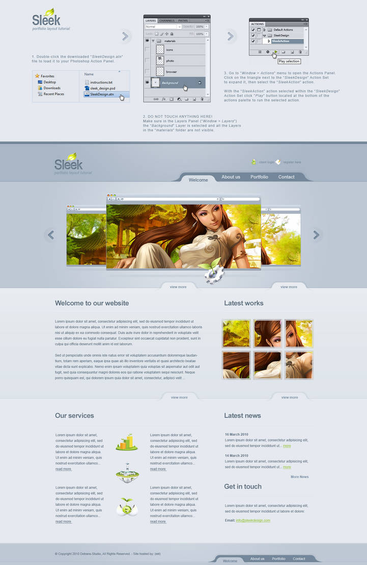 Sleek - Web Layout Tutorial by detrans on DeviantArt