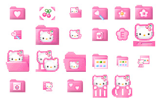 pink hello kitty icons for @d0llfaccee 💖