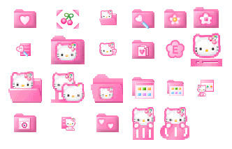 Pink HelloKitty icons