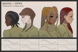 Braids Brush for MediBang Paint and Firealpaca 