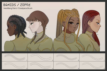 Braids Brush for MediBang Paint and Firealpaca 