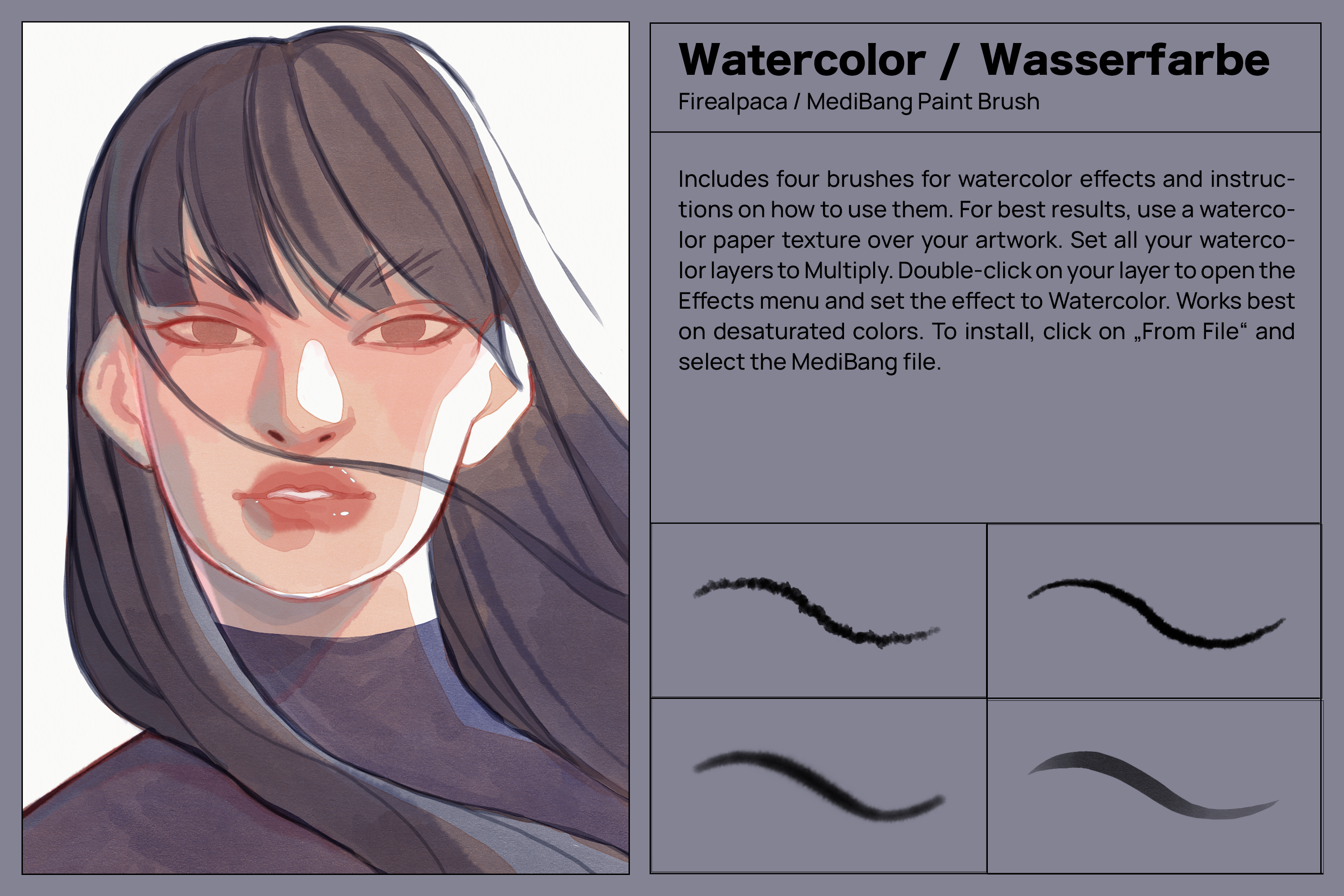 Watercolor Brush Pack for MediBang / FireAlpaca by 3f5d5d on DeviantArt