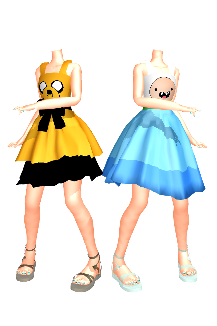 MMD Adventure Time with Finn and Jake Dresses DL