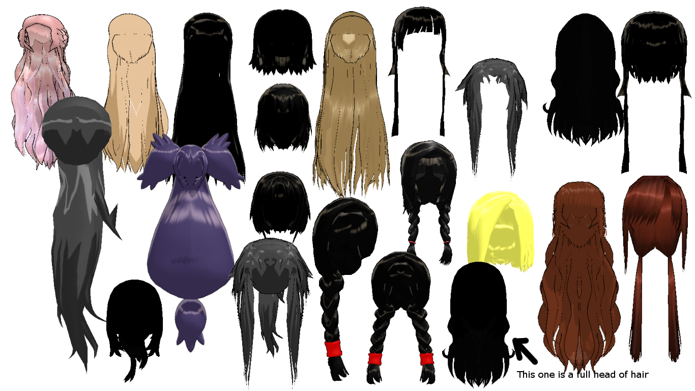 MMD Random Hair Pack 2 DL