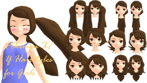 MMD Pokemon XY Girls Hairstyles DL
