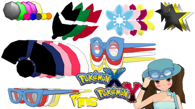 MMD Pokemon XY Hat Pins DL