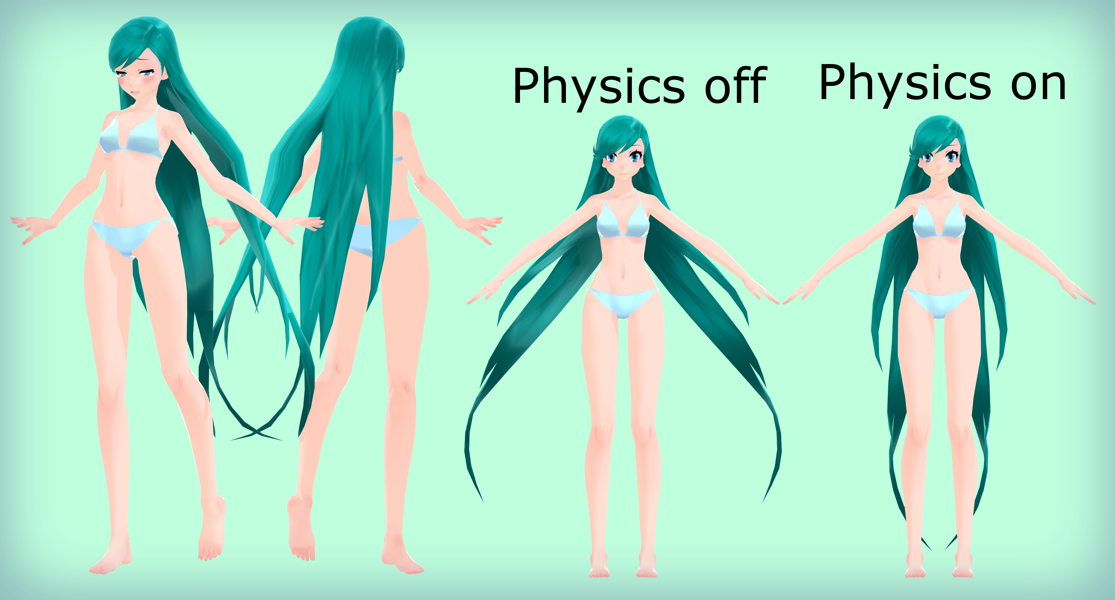 Low poly anime hair with skin modifier by eelstork on DeviantArt