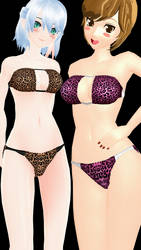 MMD Nakao MEIKO Leopard Bikini Textures DL