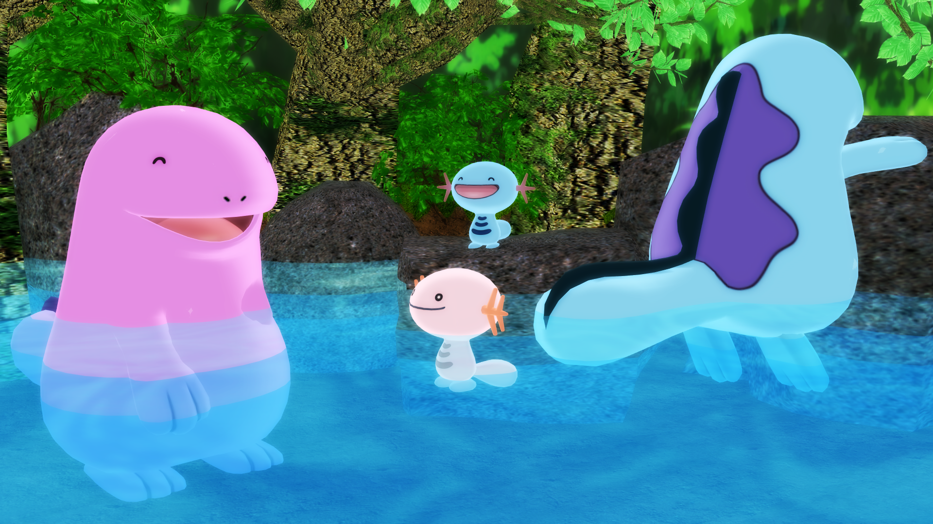 MMD PK Wooper Line DL by CelestCSilvari on DeviantArt