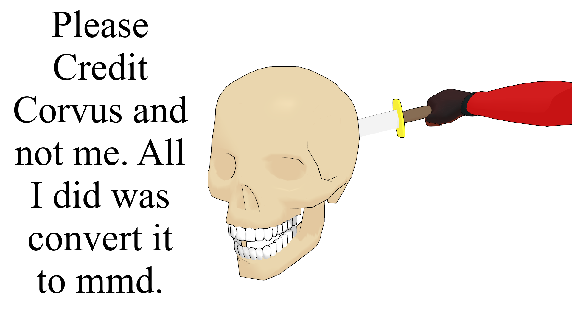 MMD Human Male Skull and Dagger DL by CelestCSilvari on DeviantArt