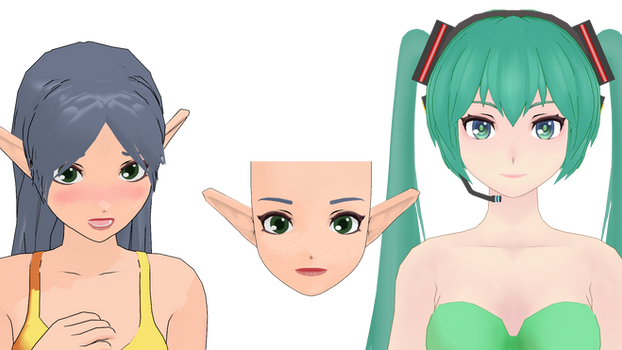 MMD Shion Miku Head Edit DL