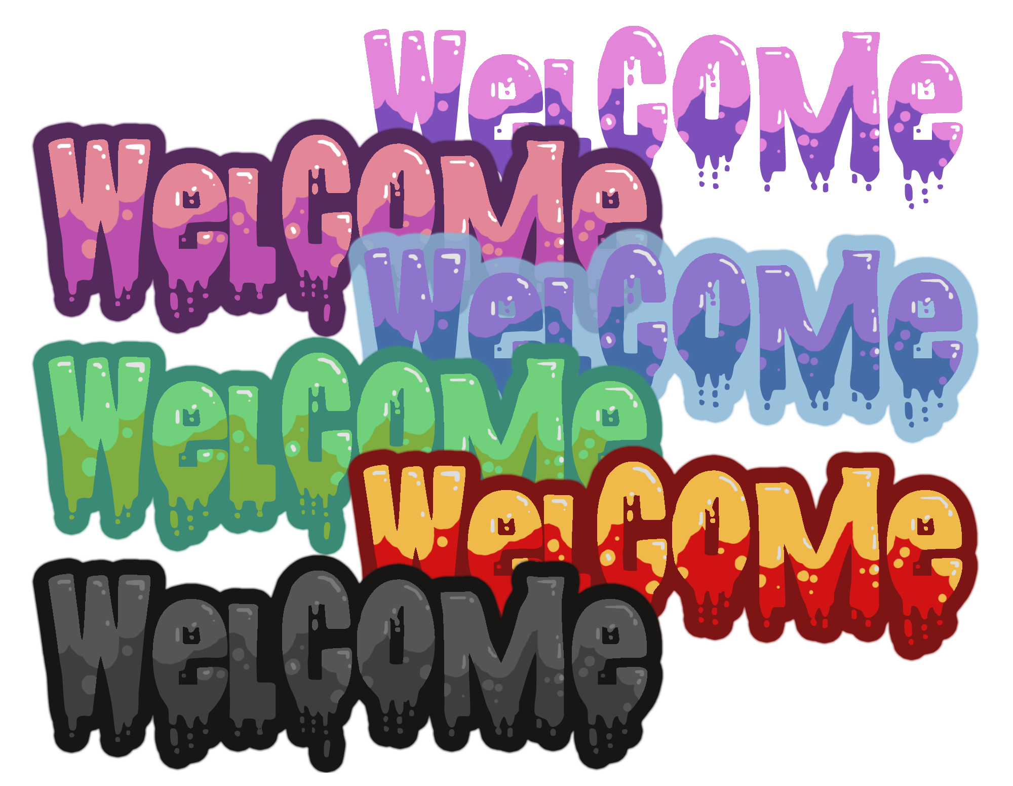 Drippy Welcome Signs by CloverWing on DeviantArt