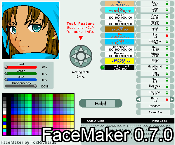 The avatar generator faceMaker.