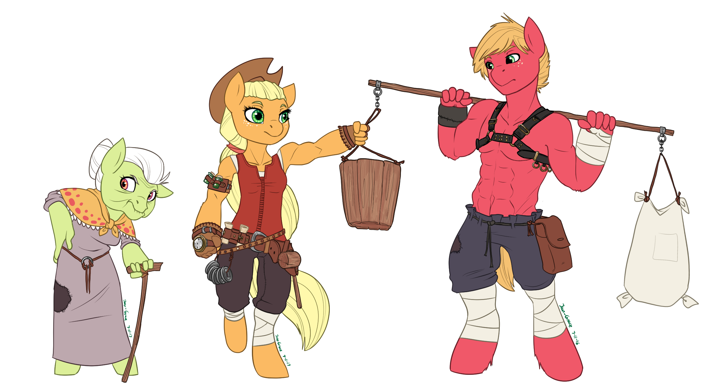 Rebellion AU- Applejack, Big Mac, Granny Smith