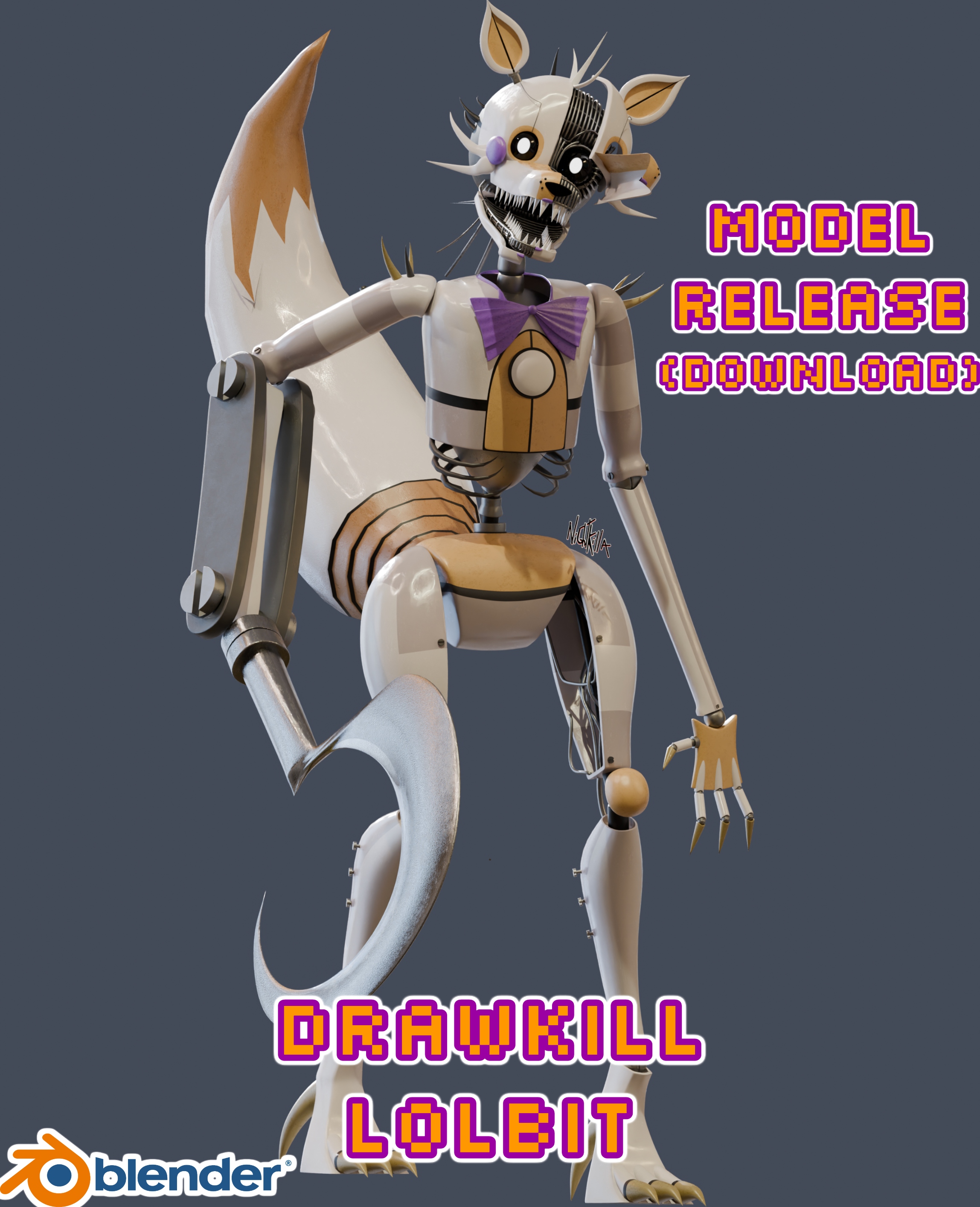 Drawkill Lolbit (MODEL RELEASE, FREE DOWNLOAD) #2