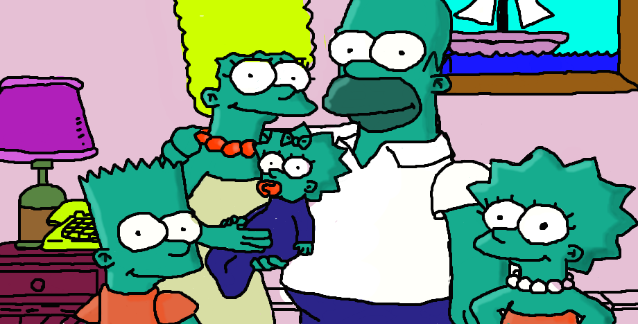 the BLUE simpsons by doodleduckling on DeviantArt