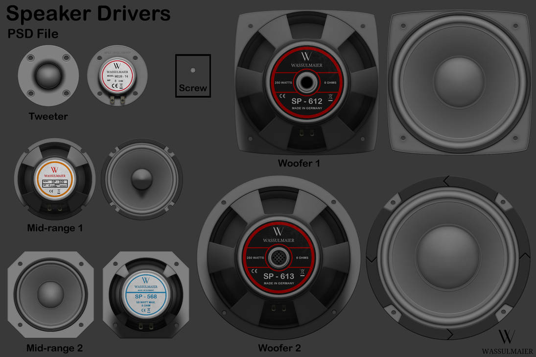 Speaker Drivers 2 PSD by KevinTinierme on DeviantArt