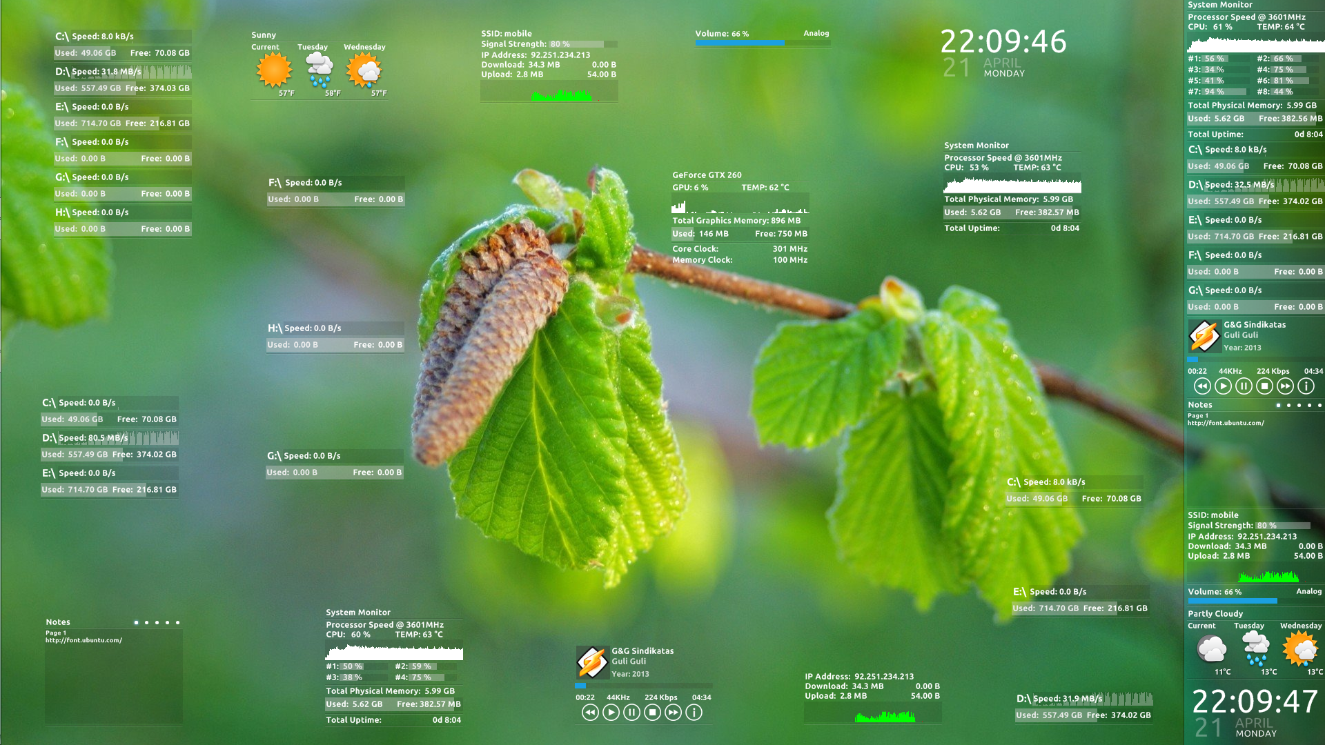 Rolandazz14.05.04 Rainmeter Skin