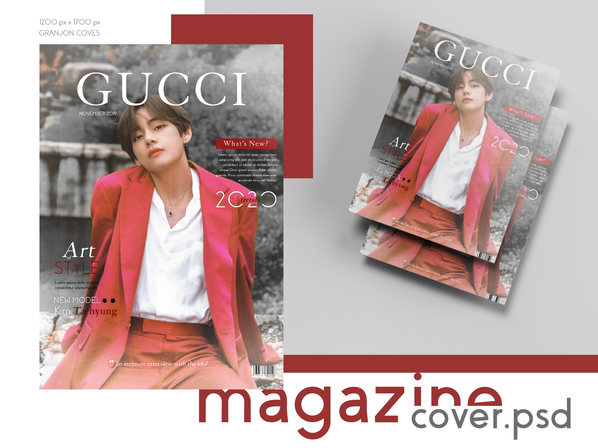 Download Magazine Cover Psd Template By Itsporcelain By Thatporcelain On Deviantart PSD Mockup Templates