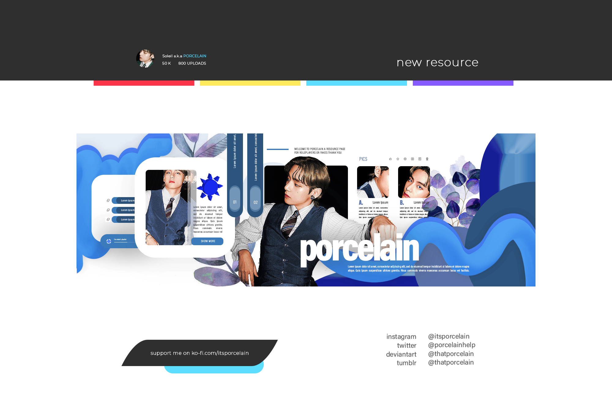 22 header template psd by itsporcelain by thatporcelain on DeviantArt Intended For Twitter Banner Template Psd