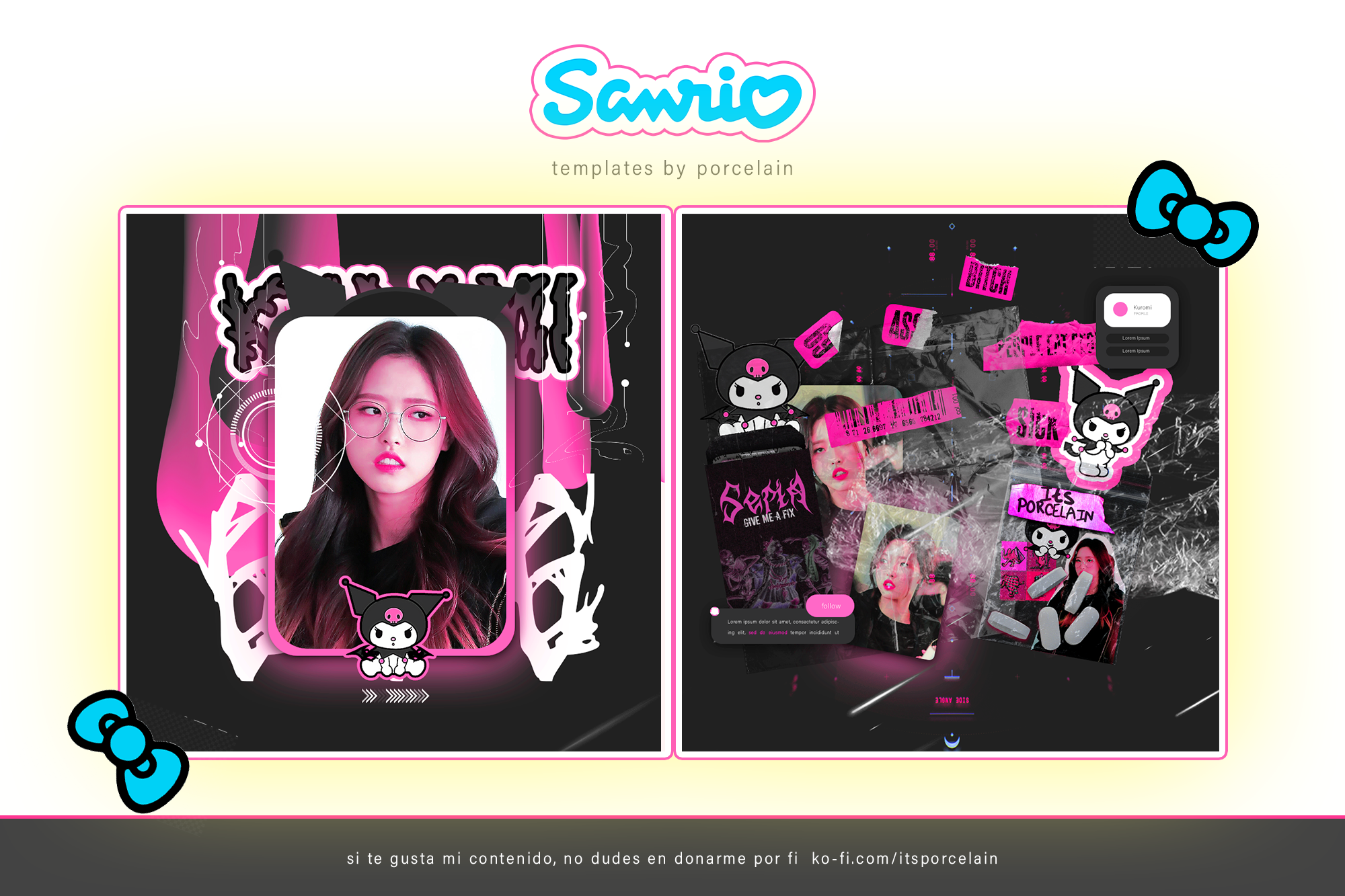 SANRIO KUROMI TEMPLATE PSD BY ITSPORCELAIN by thatporcelain on DeviantArt