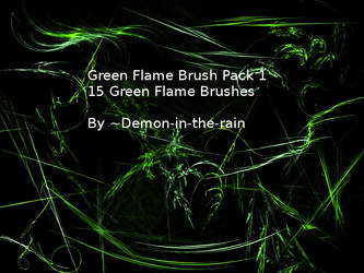 (Requested) Green Flame Gimp Brush Pack 2