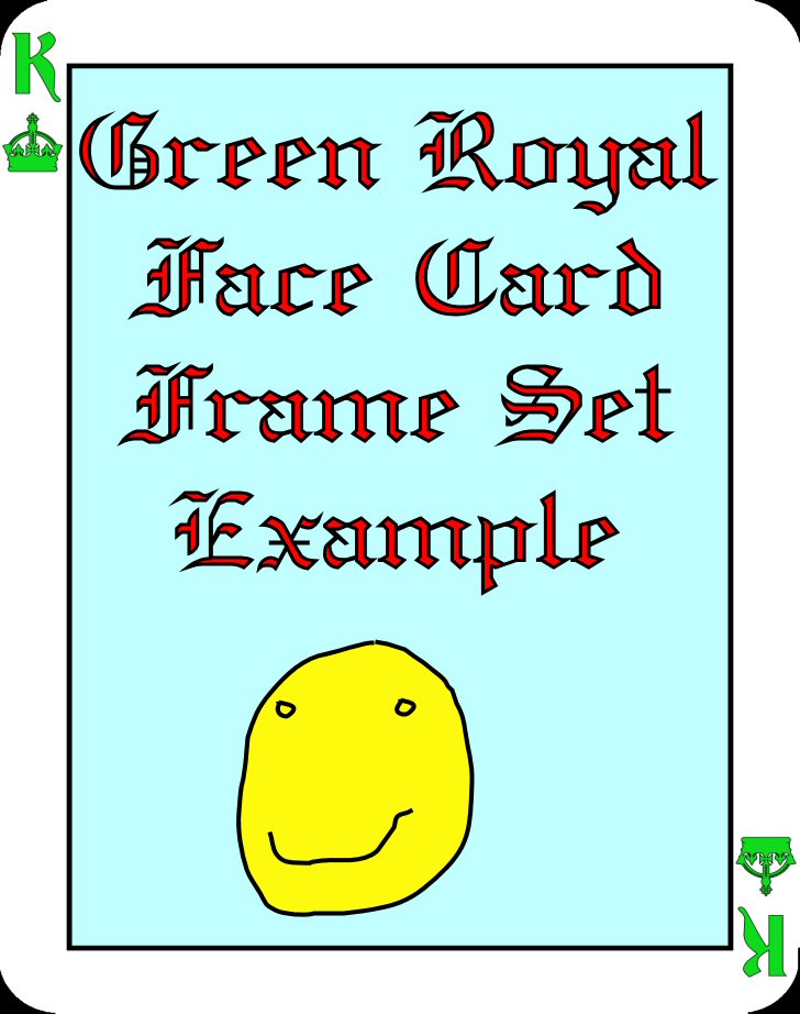 Face card Green Royals frame set for PSP 8