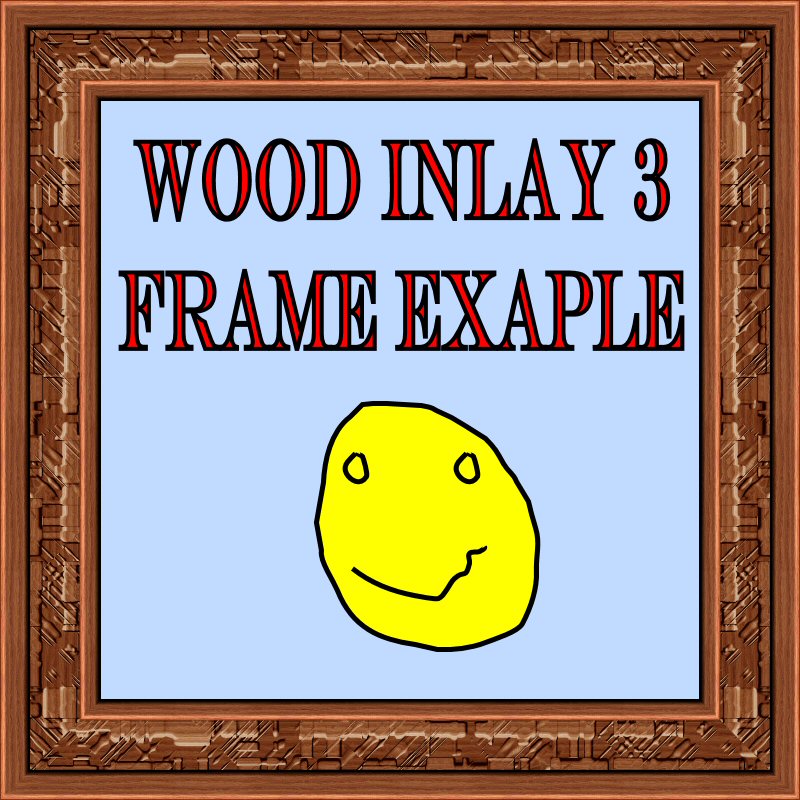 Wood Inlay 3 frames for PSP 8