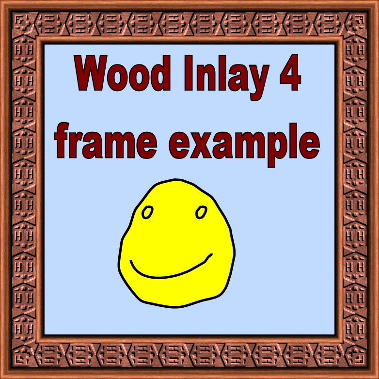 Wood Inlay 4 fames for PSP 8