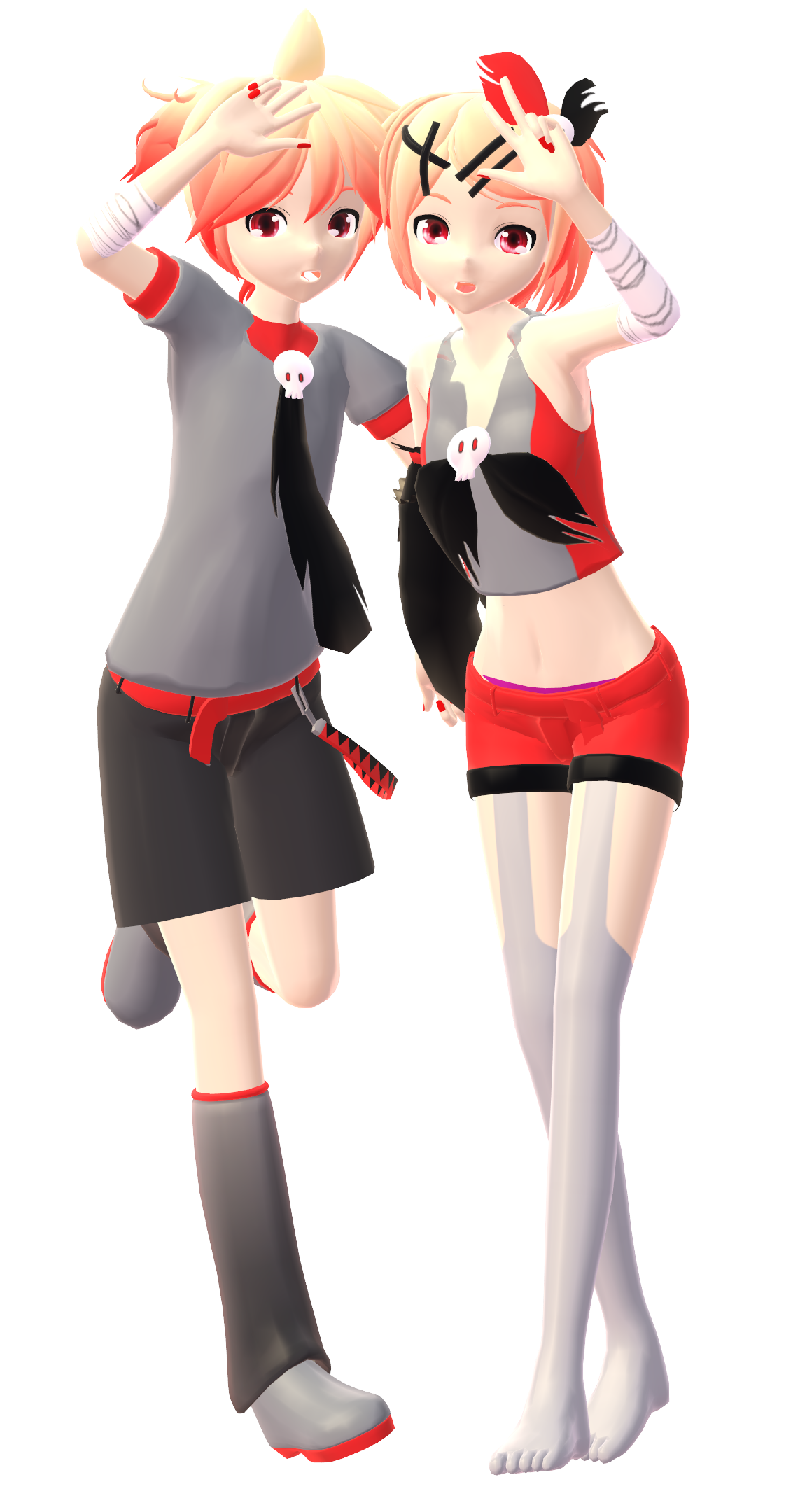 MMD Zen and Zin (for Panda-Blue)