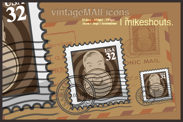 vintage mail icons for mac