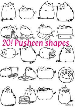 Pusheen shapes set 1
