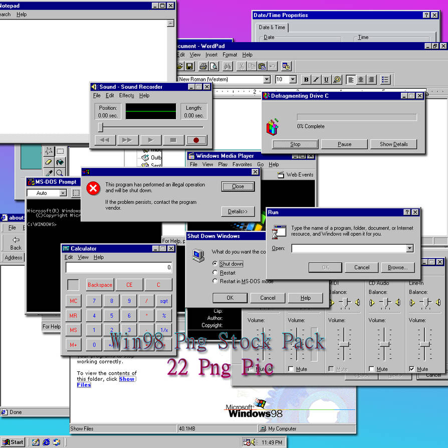 Win98 Png Stock by ruplik on DeviantArt