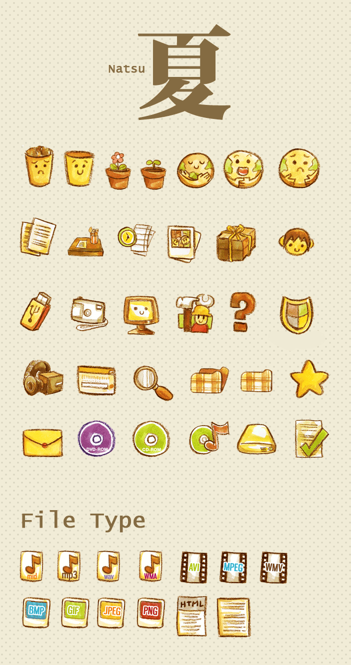 Natsu Icon Set