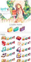 Summer, Love +Cicadas Icon Set