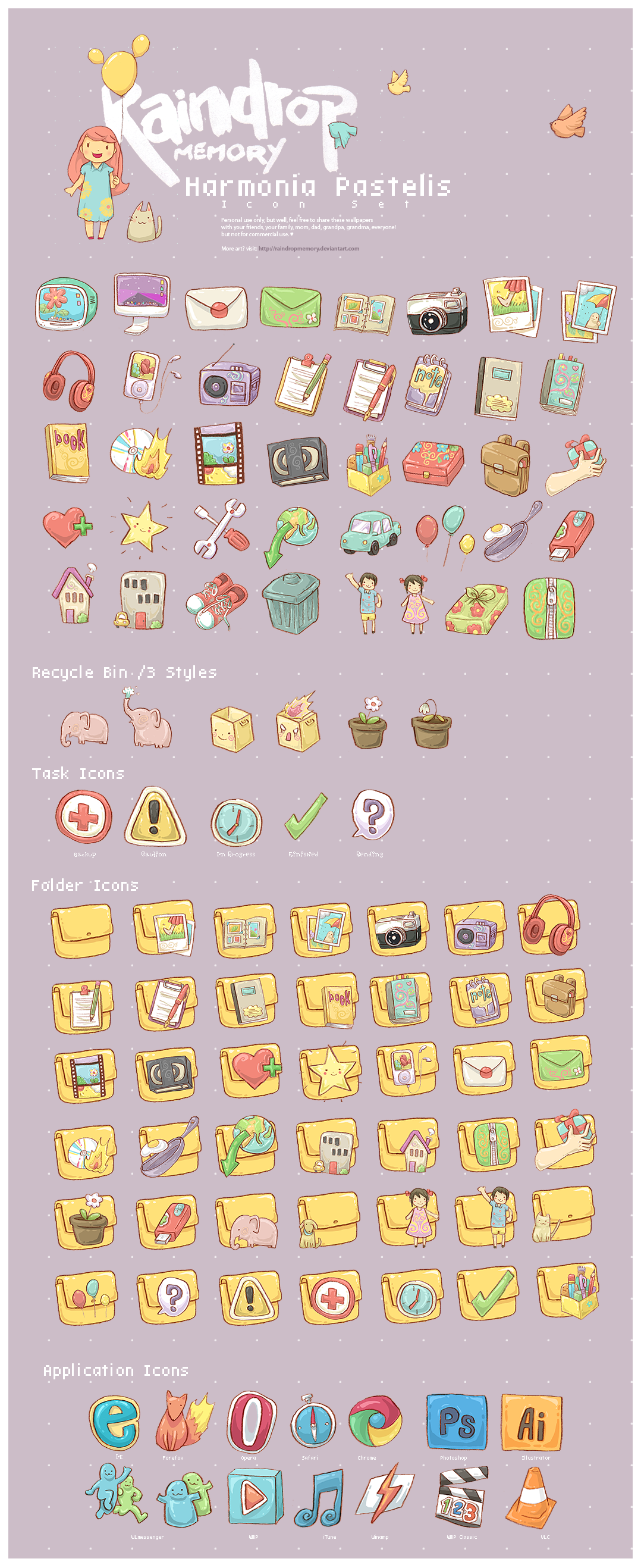 Harmonia Pastelis Icon Set by Raindropmemory on DeviantArt