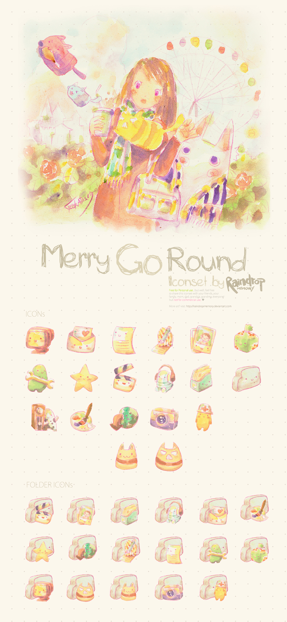 Merry Go Round Icon Set