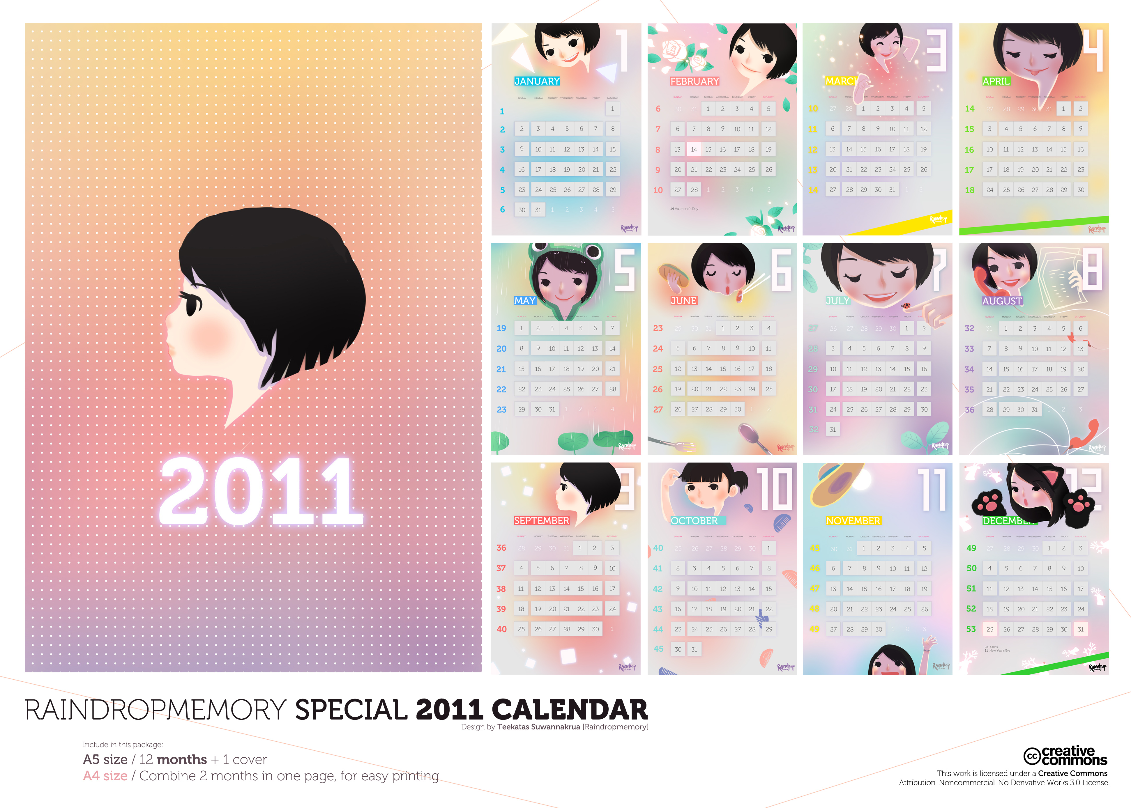 Raindropmemory 2011 Calendar