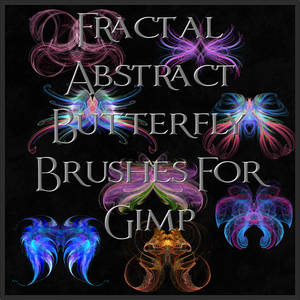 Fractal Abstract Butterfly Brushes for Gimp